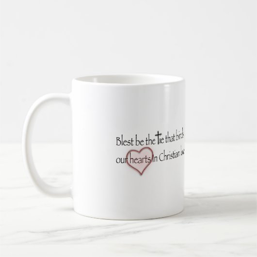 Mug Blest Be the Cravate That Binds Christian Hymn (Gauche)