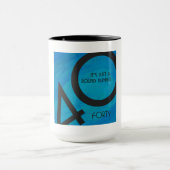Mug Bleu 40 Décennie Anniversaire (Centre)