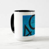 Mug Bleu 40 Décennie Anniversaire (Devant gauche)