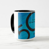 Mug Bleu 50 Décennie Anniversaire (Devant gauche)