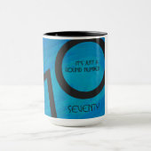 Mug Bleu 70 Décennie Anniversaire (Centre)