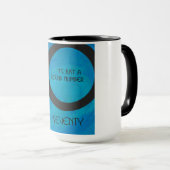 Mug Bleu 70 Décennie Anniversaire (Devant droit)