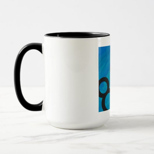 Mug Bleu 80 Décennie Anniversaire (Gauche)
