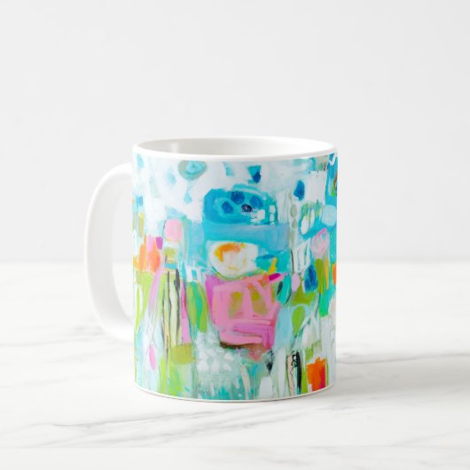 Mug Bleu Abstrait (Devant gauche)