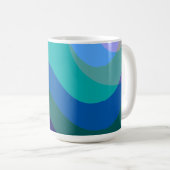 Mug Bleu Abstrait 303 - Art Super (Devant droit)