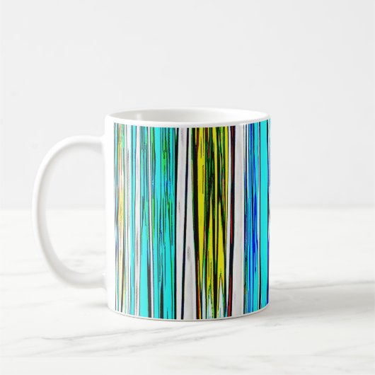 Mug Bleu Abstrait bandes 606 (Gauche)