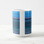 Mug Bleu Abstrait, bandes horizontales (Centre)