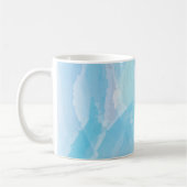 Mug Bleu, abstrait, cool couleur de l'eau brosse art (Gauche)