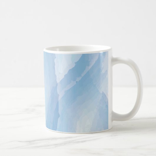 Mug Bleu, abstrait, cool couleur de l'eau brosse art (Droite)