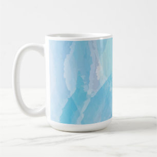 Mug Bleu, abstrait, cool couleur de l'eau brosse art