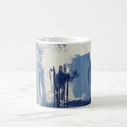 Mug Bleu Abstrait et ivoire (Centre)