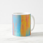 Mug Bleu Abstrait et orange (Devant droit)