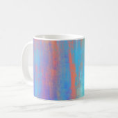 Mug Bleu Abstrait et orange (Devant gauche)