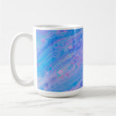Mug Bleu Abstrait et rose bulle sirène Océan (Gauche)