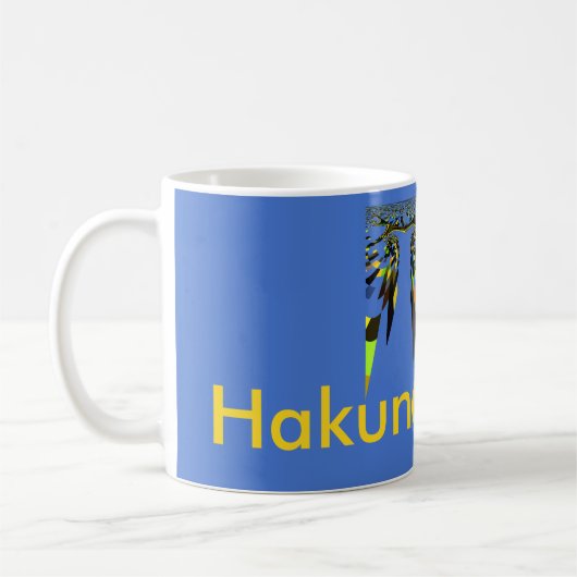 Mug Bleu Africain Tribal Motif Motif Art Imprimer (Gauche)