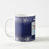 Mug Bleu argent neige photo hiver (Gauche)