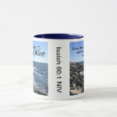 Mug Bleu Atlantique Bible Verse Seashore Waves (Centre)