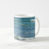 Mug Bleu Atlantique Rive simple initiale unique (Devant droit)