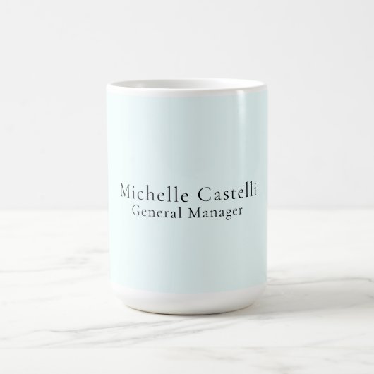 Mug Bleu Azur Professionnel Unique Classique Simple (Centre)