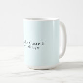 Mug Bleu Azur Professionnel Unique Classique Simple (Devant droit)