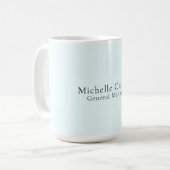 Mug Bleu Azur Professionnel Unique Classique Simple (Devant gauche)