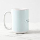 Mug Bleu Azur Professionnel Unique Classique Simple (Gauche)