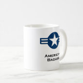 Mug bleu Badass américain (Devant droit)