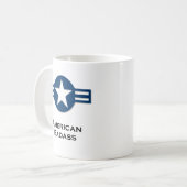 Mug bleu Badass américain (Devant gauche)