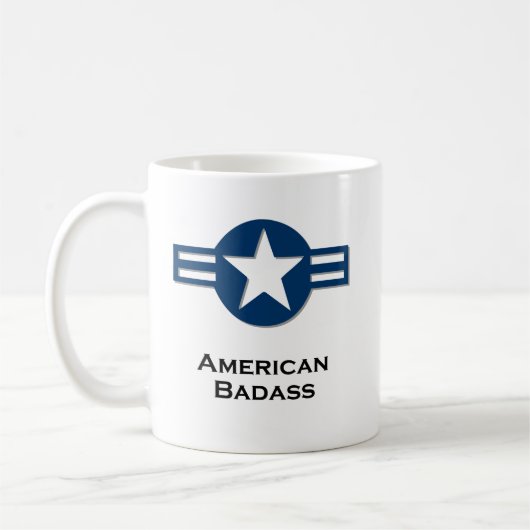 Mug bleu Badass américain (Gauche)