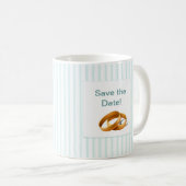 Mug Bleu - Bagues Mariages (Devant droit)