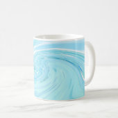 Mug Bleu Beachy Abstrait acrylique pour (Devant droit)