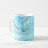 Mug Bleu Beachy Abstrait acrylique pour (Devant gauche)