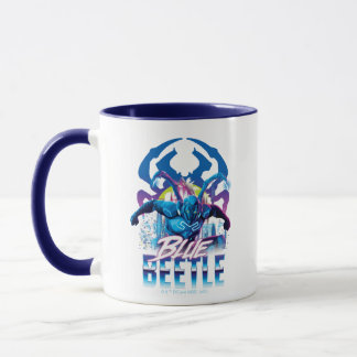 Mug Bleu Beetle Rétrowave Ville coucher du soleil
