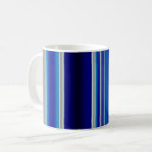 Mug Bleu Beige et Rayures Lavande (Devant gauche)