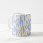 Mug Bleu & Beige Zèbre Bande Classique - Design (Devant gauche)
