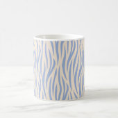 Mug Bleu & Beige Zèbre Bande Classique - Design (Centre)