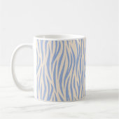 Mug Bleu & Beige Zèbre Bande Classique - Design (Gauche)