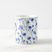 Mug Bleu blanc de fleur de Cornflower (Centre)