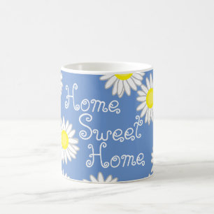 Mug Bleu Blanc et Jaune Maison Sweet Home Daisy