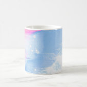 Mug Bleu blanc et rose abstrait (Centre)