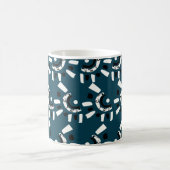 Mug Bleu Blanc Géométrique Abstrait (Centre)
