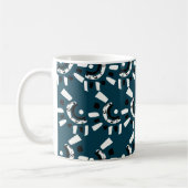 Mug Bleu Blanc Géométrique Abstrait (Gauche)