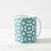 Mug Bleu Blanc Méditerranéen Rétro (Devant droit)