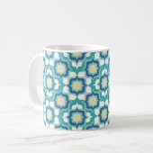 Mug Bleu Blanc Méditerranéen Rétro (Devant gauche)