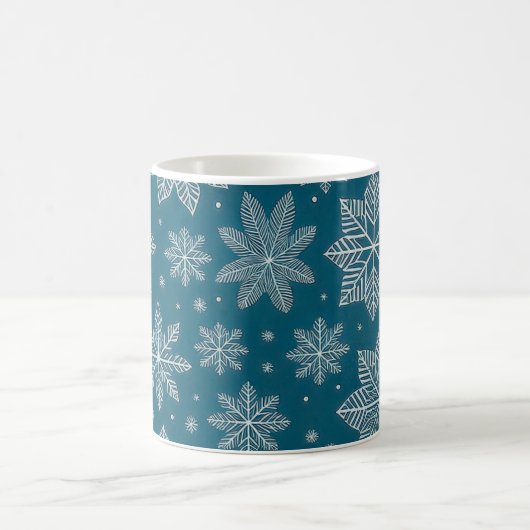 Mug Bleu blanc Noël Fête Motif (Centre)
