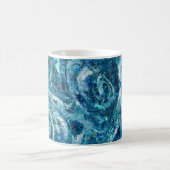 Mug Bleu Blanc Turquoise Mer vague Splash Abstraction (Centre)