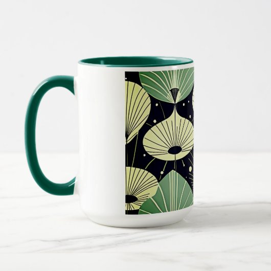 Mug Bleu blanc vert à gouttes atomiques (Gauche)