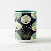 Mug Bleu blanc vert à gouttes atomiques (Centre)