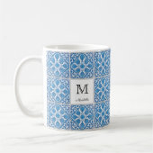Mug Bleu blanc Vintage Faux Carrelage (Gauche)