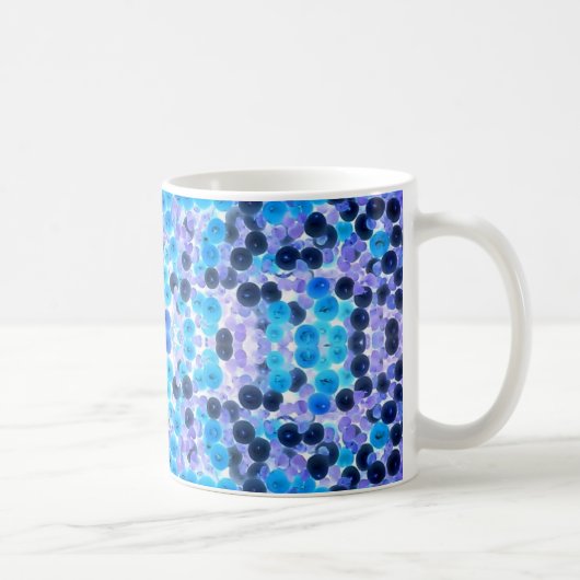 Mug Bleu blanc violet chaîne de perles (Droite)